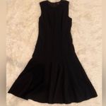 Theory NWOT  Sleeveless fit and flare Admiral crepe black midi dress size 6 Photo 2