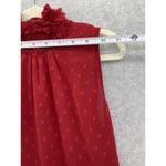 ZARA  Women's Red Sleeveless High Neck Blouse Rose Applique Size Small Photo 8