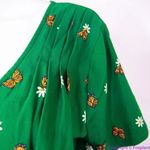 Unique Vintage  X GB Butterfly‎ And Daisy Flowers Green Dress, size L Photo 14