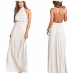 Show Me Your Mumu MUMU Bridesmaid Dress High Collar Low Back Gown Photo 2