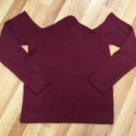 Eloquii Burgundy Red Off The Shoulder Top Sweater Ribbed Long Sleeve Size 22 24 Photo 0