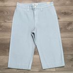 Madewell 18” Slim Emmet High Rise Wide Leg Crop Pants Light Blue Size 31P Photo 0
