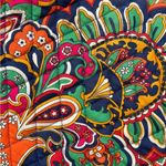 Vera Bradley  Orange Blue Green Venetian Shoulder Bag Photo 5