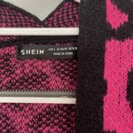 SheIn Multi Colored Cheetah Long Sweater Oversized Large Pink Orange Black White Photo 1