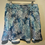 Coral Bay  Woman's Coral Pattern Golf Skort in blue and white. Size M Photo 0