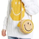 Vanessa Bruno X Smiley Tambourin Straw Purse Bag Photo 1