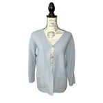 Anne Klein  Light Blue Cardigan Hook & Eye Closure Sweater 100% Merino Wool XL Photo 1
