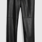 Gap  Cheeky Straight‎ High Rise Black Faux Leather Pants Women's Size 31/12R Photo 0