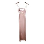 Montce NWT Prima Sparkle Slip Dress Women’s Size Small Pink Ruched Open Back Gow Photo 6