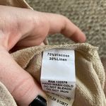 Mustard Seed high waisted tan / beige paper bag shorts with button front Photo 6