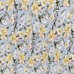 Y2K Woven Pin Women Floral Cutout Smocked Cinched Mini Dress Blue Large Coquette Photo 6