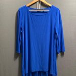 Nina Leonard Women's Blue Top 2XL plus Photo 0