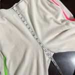Sundry Faux Sherpa Sweatpants Neon Stripe On Cream Size 4 (XL) Cozy Pilates Photo 11