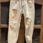 American Eagle  Outfitters whitewash holey and frayed ankle Jeans Photo 0