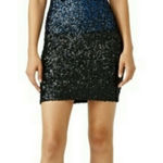 Dress the Population  Sequin dress blue size small New Year's Eve Holiday Sparkle Photo 0