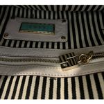 L.A.M.B. Jana Quilted Leather Stripe Clutch Cream Edgy Y2K Designer Bag Photo 10