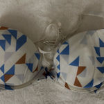Xhilaration  Blue and White Patterned Bra Photo 0