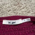 Miami  Red Smocked Puff Sleeve Blouse Photo 1