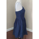 City Triangles Navy Blue Lace Overlay Pleated Skirt Sundress ModCloth  Juniors 9 Photo 3