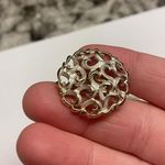 Vintage Gold Tone Large Brooch Pin & Clip Earrings Set Photo 7