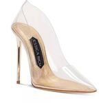 NEW Jessica Rich NUDE leather and polyurethane stiletto pumps White Size 6 Photo 5
