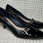 Franco Sarto  Ballet Vintage Black Pointed Toe Kitten Heels Women US 6.5 Photo 0