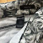 Seven7 Pants Leggings Size 4 Black White Floral Rose Print Seven 7 Photo 2