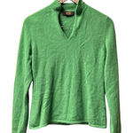 Victor Alfaro Cashmere Polo Collar Long Sleeve Knit Sweater Kelly Green XL Photo 0