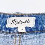 Madewell  Rigid Denim A-Line Mini Skirt Cutout Edition Light Wash Denim Size 28 Photo 6