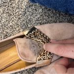 Karl Lagerfeld  Tan Suede Leather Loafers Womens 8 Gold Chain Hardware Preppy Photo 8