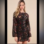 Lulus Charismatic Influence Black Burnout Velvet Cowl Back Mini Dress medium Photo 3