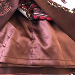 Bebe 🛍️ Brown Paisley Print Silk Dress Fitted Bodice XS Photo 9