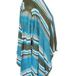 Indigenous Cardigan Sweater Open Front Waterfall Organic Cotton Womens Small Green Photo 2