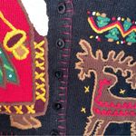 Sigrid Olsen Vintage Ugly Christmas Knit Sweater Vest Size XL Photo 4