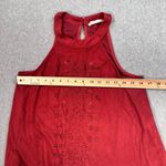 Altar'd State Altar’d State High Neck Tank Top Burgundy Size Medium Cut Out Faux Suede Photo 2
