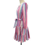J.Crew J. Crew Belted Button-up Dress in Pastel Stripe Pink Blue Size XXS Photo 6