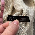 The Limited  Cream Textured Tweed Fringe Sweater Shirt | Size Medium Photo 10