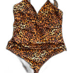 Leopard Large One Piece Swimsuit‎ Brown Photo 0