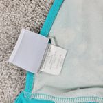 Becca  Womens Bikini Large Teal Blue 2 Piece Floral Embroidered Triangle Halter Photo 15