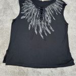 Liberty Wear Women’s Sleeveless Shirt Wings Feathers Whimsigoth Fairy Black XL Photo 3