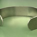 Handstamped Reach for the Stars Silver Tone Cuff Bracelet Photo 3