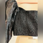 Anthropologie Faithfull the Brand La Marches Linen Top in Black Size 10 NWT $169 Photo 4