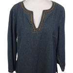 Denim Shirt Size 12 Vintage Jean Shirt Newport News Denim Top Photo 0