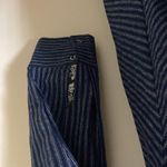 Paparazzi Jean  Stripe navy blue button front dress size m Photo 3