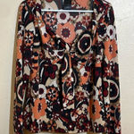 Retro Boho Floral Print 70s style top size XL Photo 0