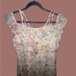 HOPE AND IVY MULTI STRAP COLD SHOULDER RUFFLE HIGH LOW MIDI FLORAL DRESS Red Size 12 Photo 2