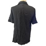 Doe & Rae Black Crinkle Gauze Short Sleeve Top New With Tags 100% Cotton Size S Photo 2