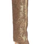 Jessica Simpson Brykia Cuffed Pointed-Toe Boots, Metallic Lace Laser Cut, Size 9 Photo 11