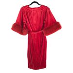 Hollywoodland Red Velvet Fifth Avenue Wrap Wiggle Dress Faux Fur Trim V Neck 2XL Size undefined Photo 3