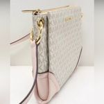Michael Kors  Nicole Monogram Power Blush  Crossbody Triple Compartment Purse NWT Photo 4